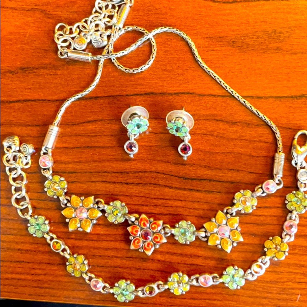 Brighton matching set! Earrings,necklace,bracelet!